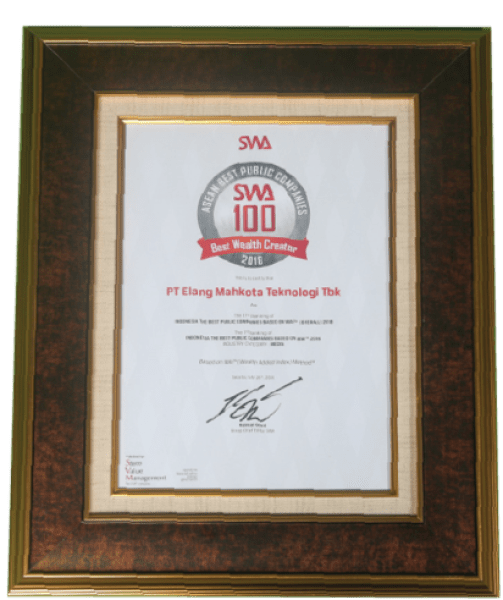 17th place in the SWA 100 Best Wealth Creator: Indonesia Best Public Companies (Overall) &  1st place in the SWA 100: Indonesia Best Public Companies 2018 in the category of Media Industry SWA