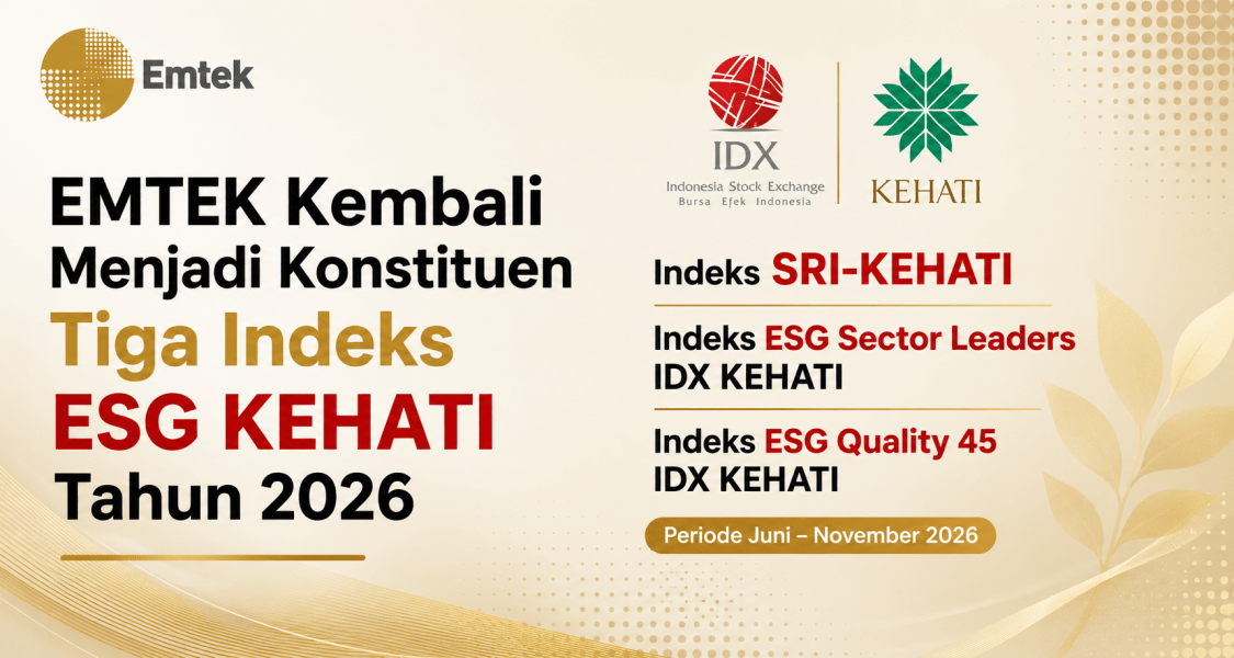 EMTEK named a Constituent of Three KEHATI ESG Indices 2026