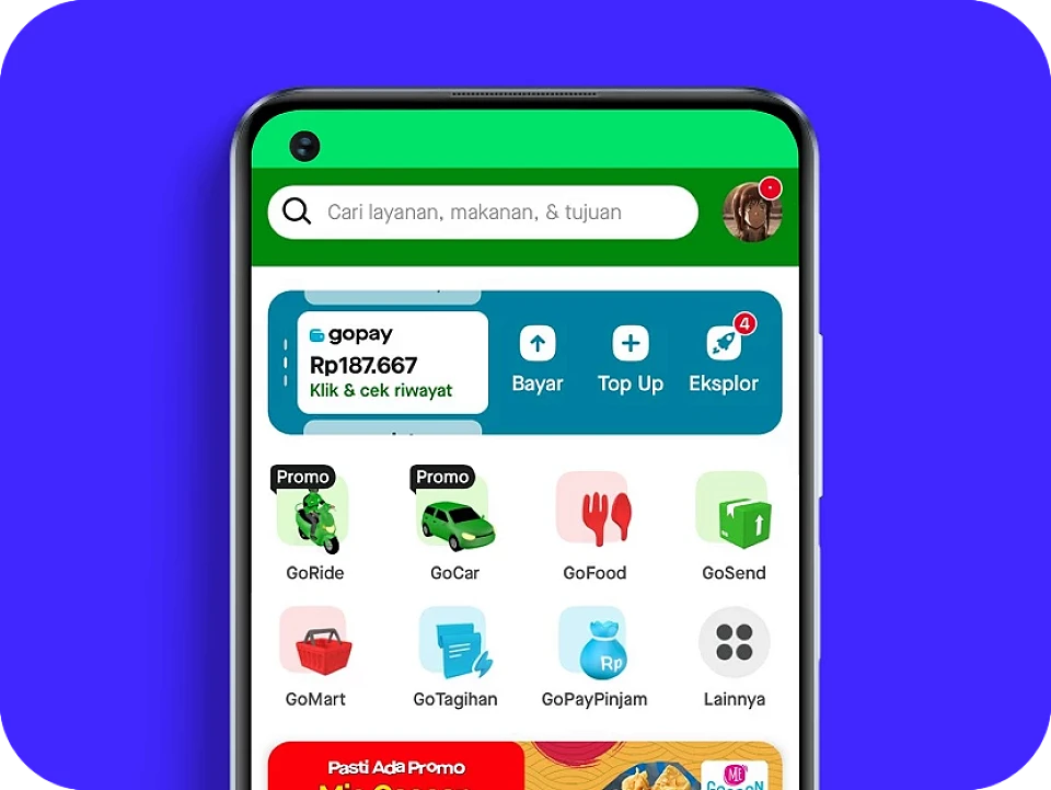 Bayar semua layanan Gojek