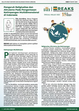 BREAKS V: Pengaruh Religiusitas dan Altruisme Pada Pengentasan Ketimpangan Multidimensional di Indonesia