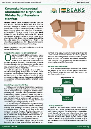 BREAKS IX: Kerangka Konseptual Akuntabilitas Organisasi Nirlaba Bagi Penerima Manfaat