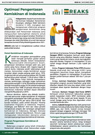 BREAKS EDISI XII: Optimasi Pengentasan Kemiskinan di Indonesia