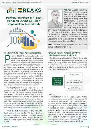 BREAKS EDISI XVIII: Penyaluran Kredit BPR saat Pandemi COVID-19: Peran Kepemilikan Pemerintah